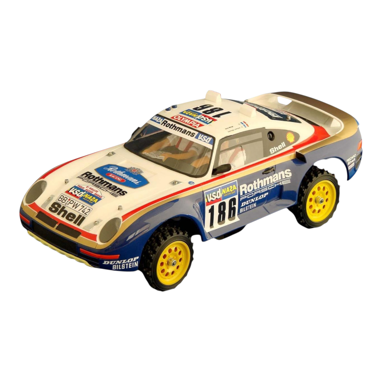 Body Parts for the Tamiya 1/12th Scale Porsche 959 Rally Car and Reproduction Bodyshells